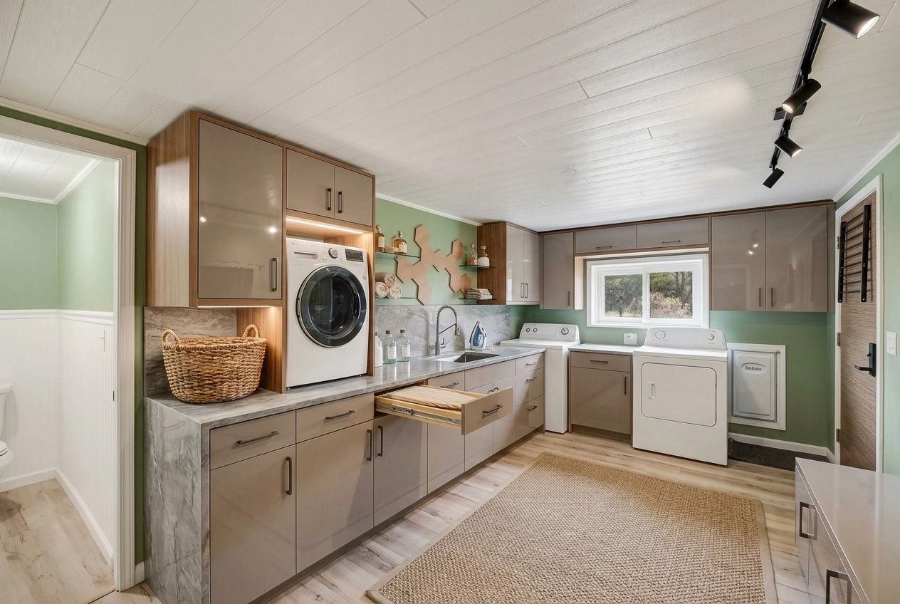 Interior design in Contemporary style — laundry by GenRoom AI