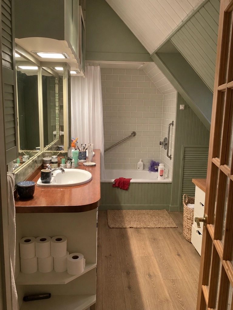 Modern Farmhouse Bathroom design — interior photo by GenRoom AI
