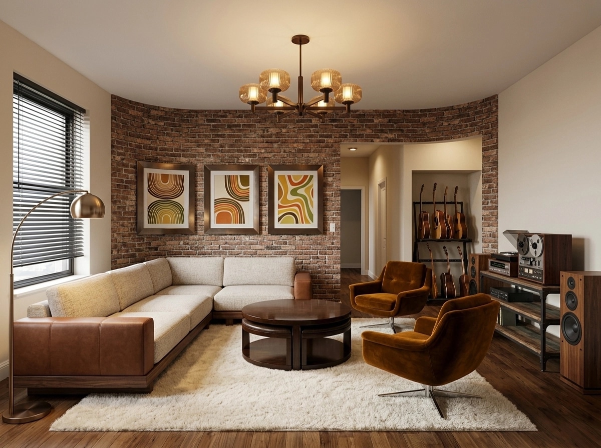 Interior design in Loft / Industrial style — Living Room by GenRoom AI