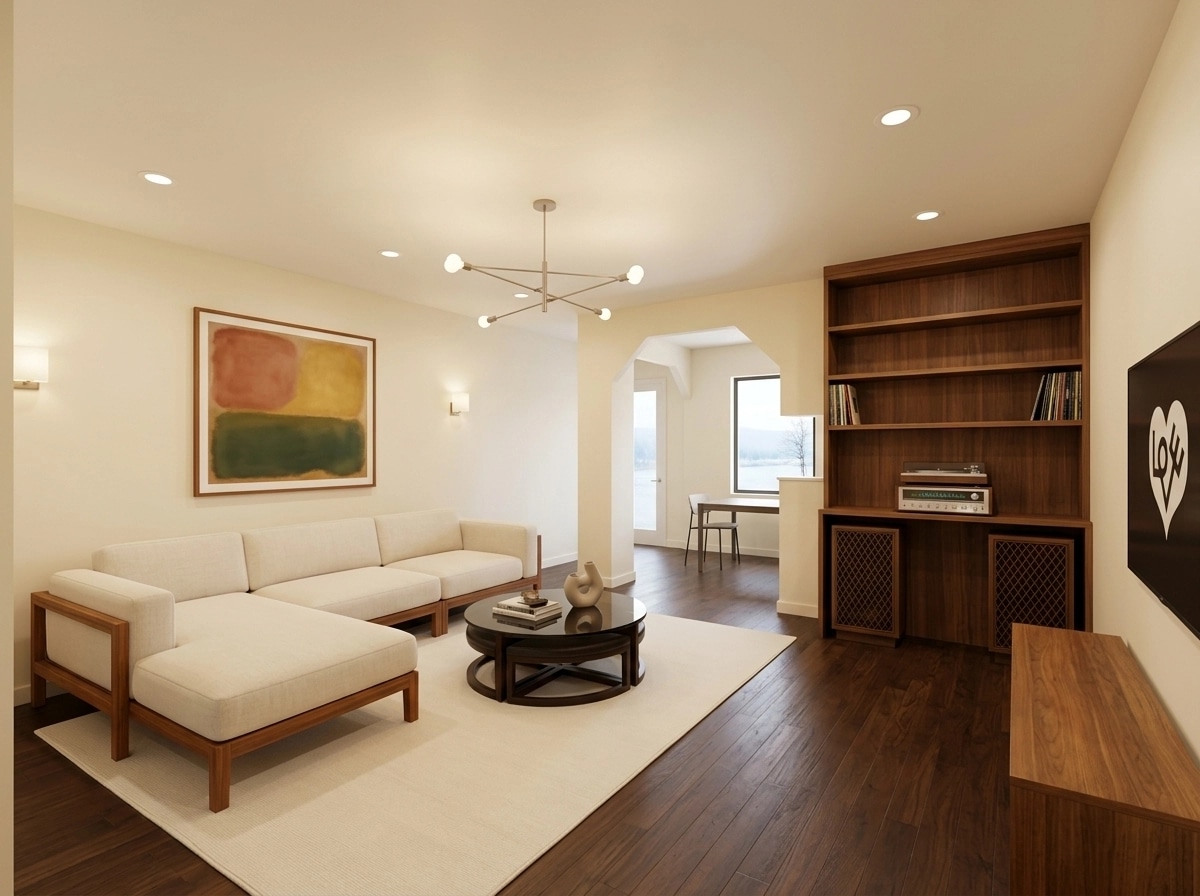 Minimalism Living Room design — interior photo by GenRoom AI