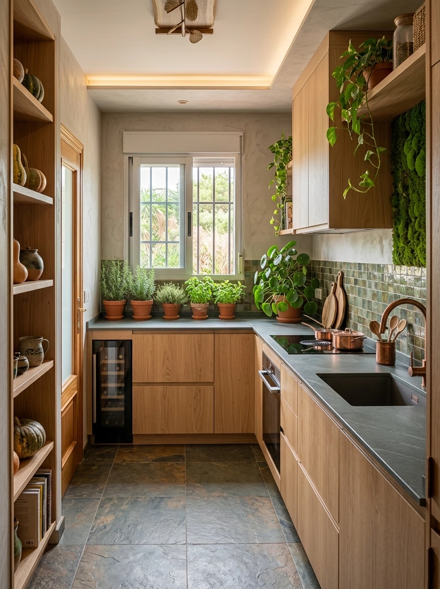 Biophilic Kitchen design — interior photo by GenRoom AI