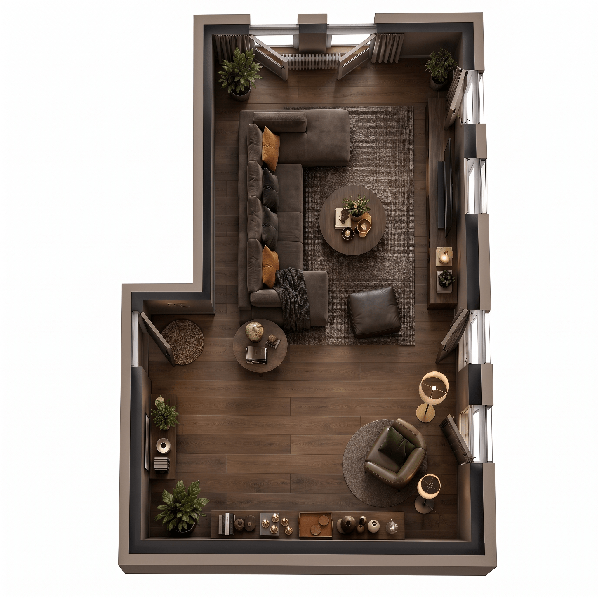 Interior design in Contemporary style — Living Room by GenRoom AI