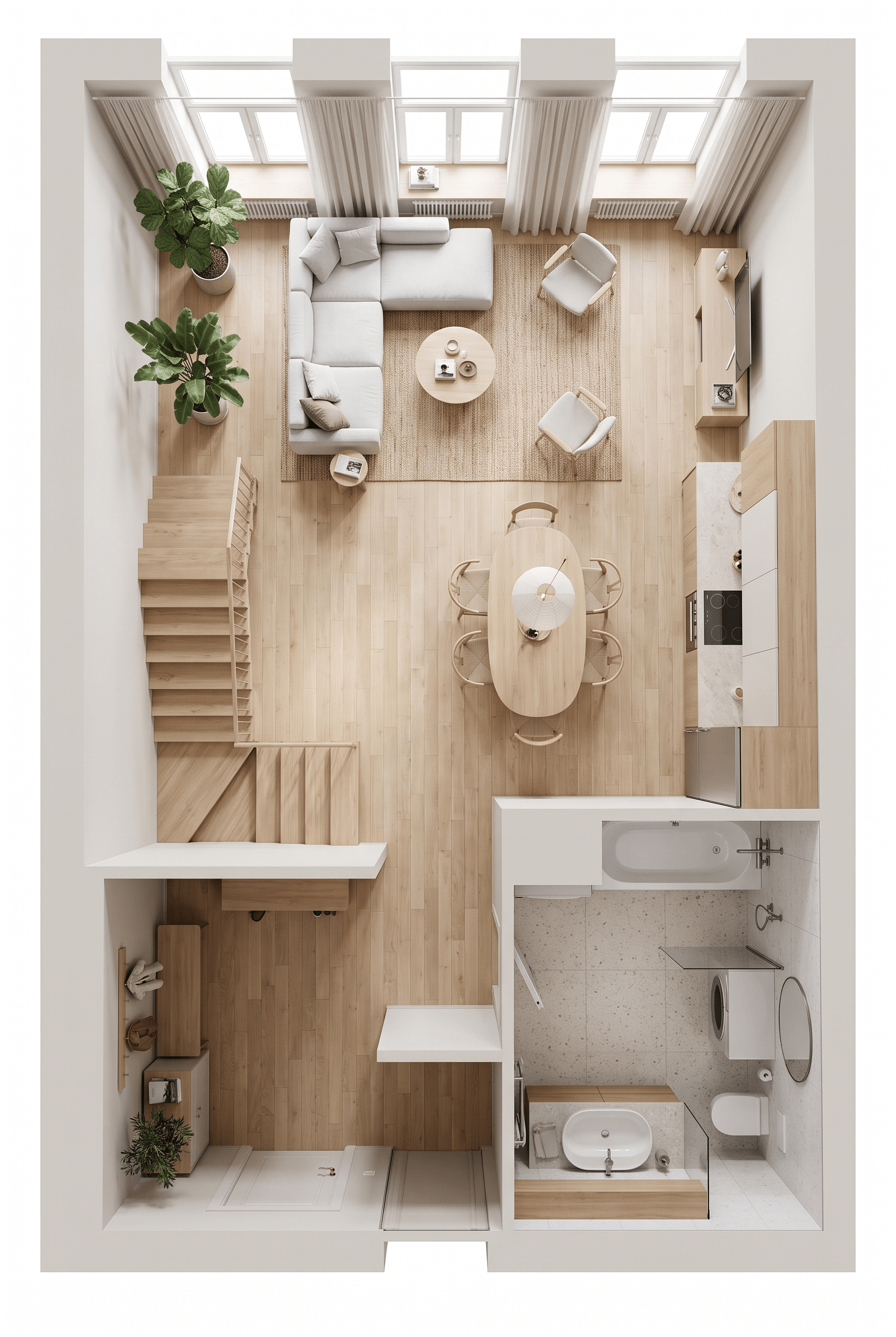 Interior design in Scandinavian style — Living Room by GenRoom AI