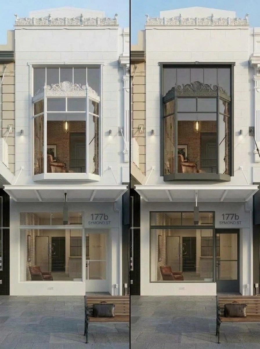 Facade design in Loft Facade style — photo by GenRoom AI