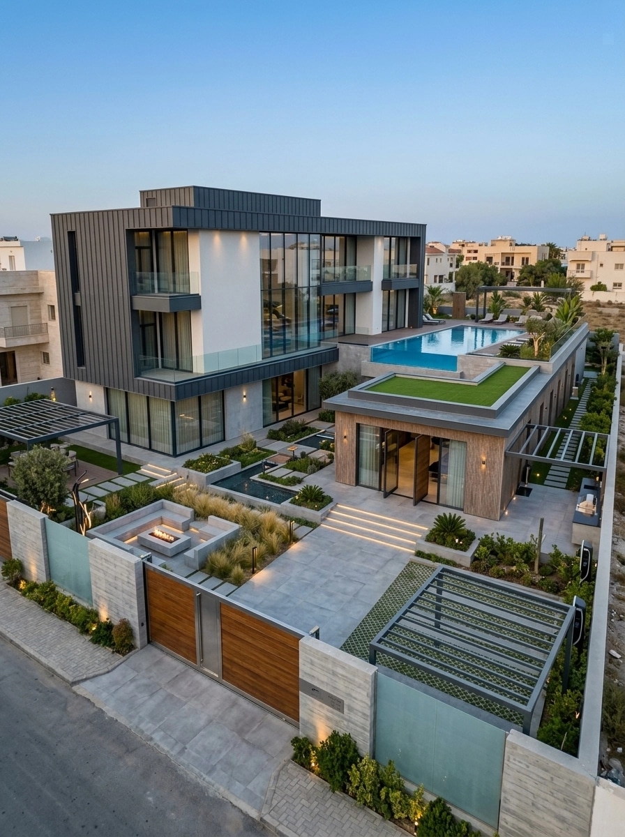 Contemporary Facade Πρόσοψη design — facade photo by GenRoom AI