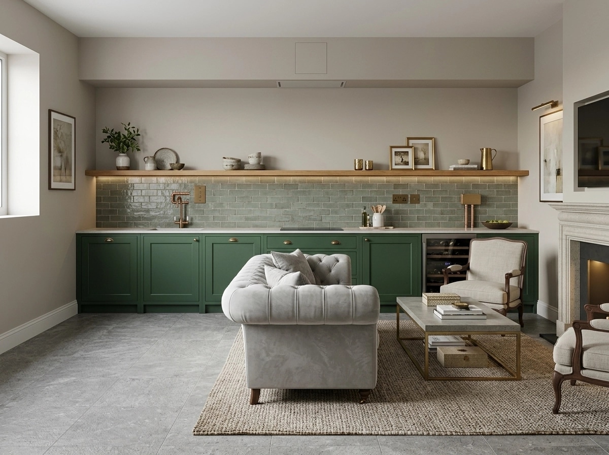 Transitional Living Room design — interior photo by GenRoom AI
