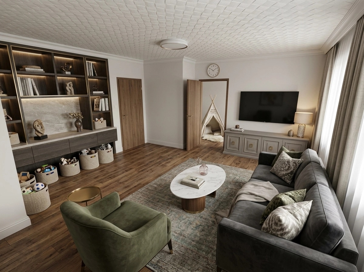 Interior design in Transitional style — Living Room by GenRoom AI