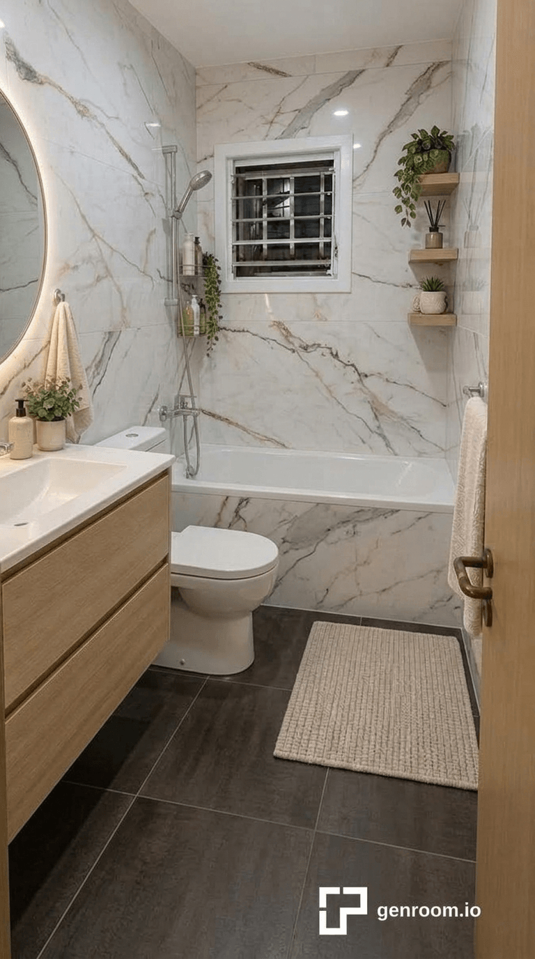 Bathroom interior in no_style style — photo by GenRoom AI