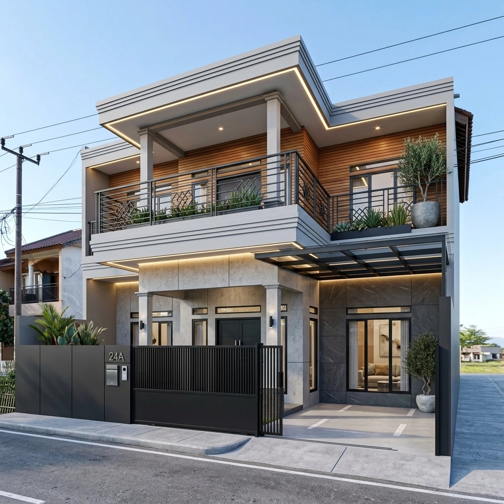 Contemporary Facade Facade design — facade photo by GenRoom AI