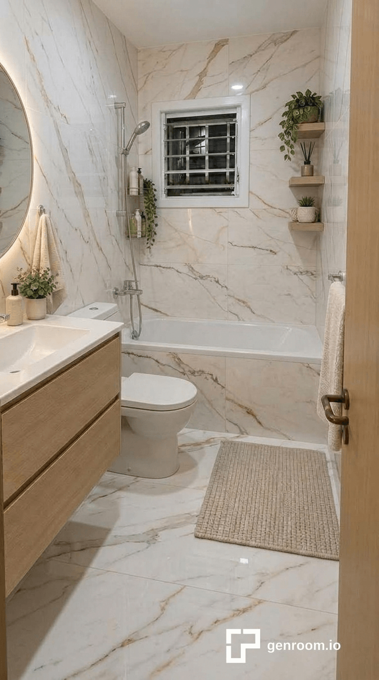 Bathroom interior in no_style style — photo by GenRoom AI