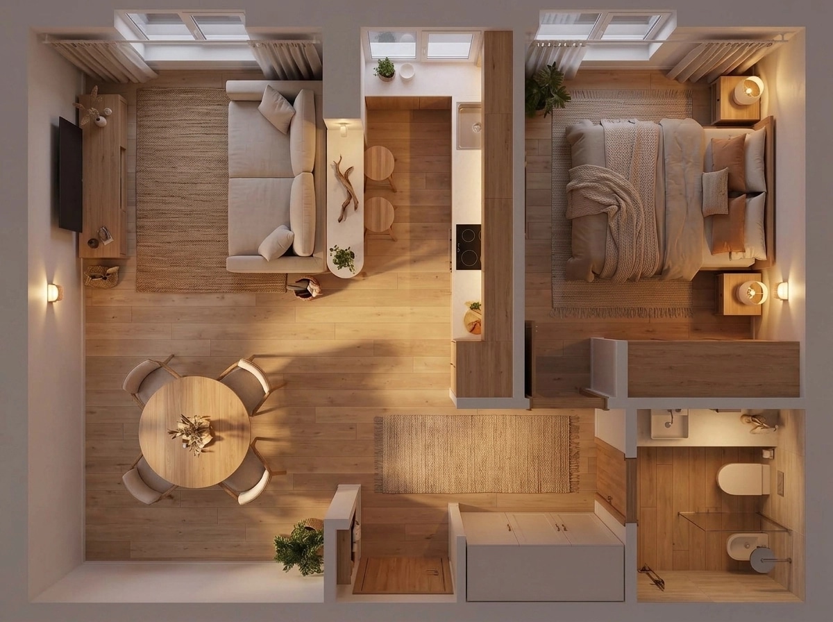 Scandinavian Living Room design — interior photo by GenRoom AI