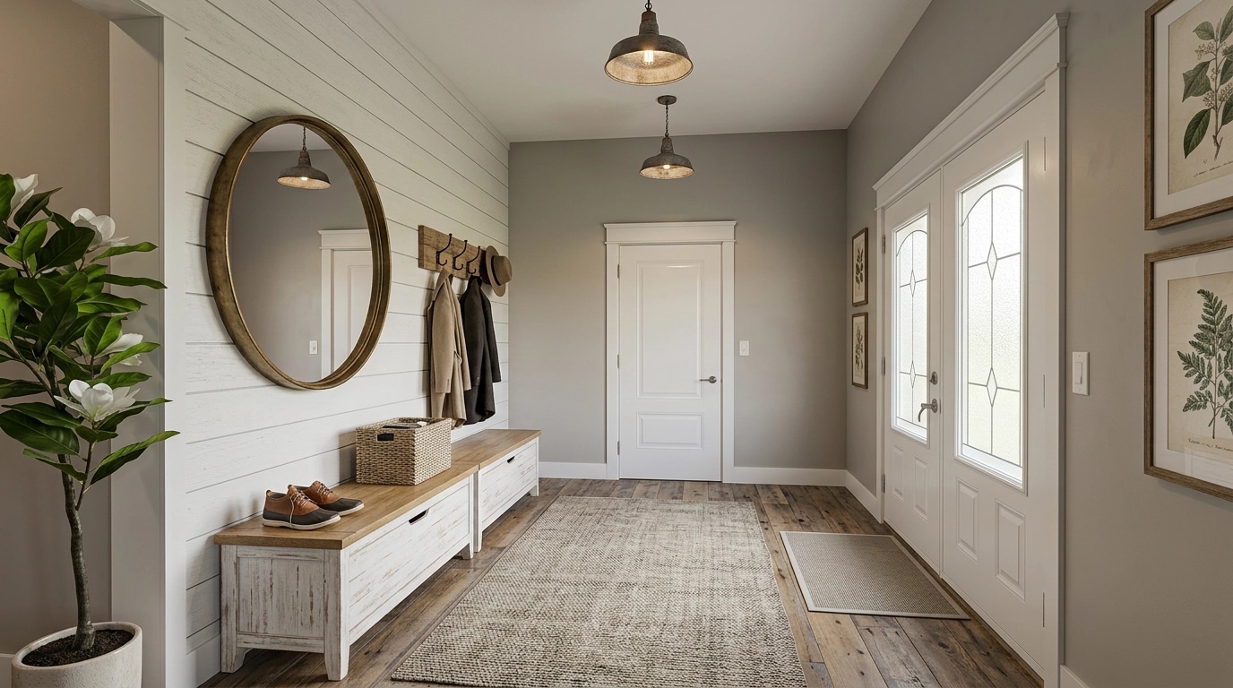 Hallway interior in Modern Farmhouse style — photo by GenRoom AI