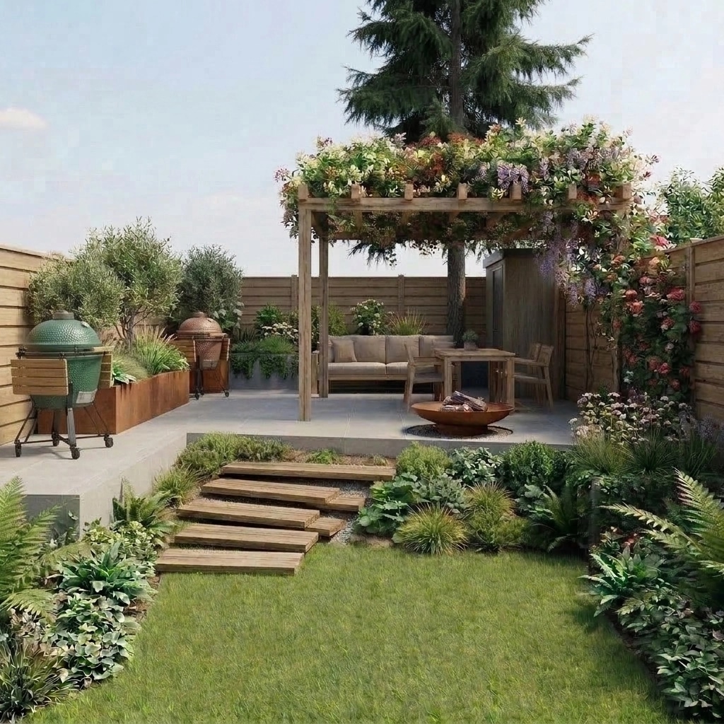 Landscape design in Eco Natural Garden style — Yard by GenRoom AI