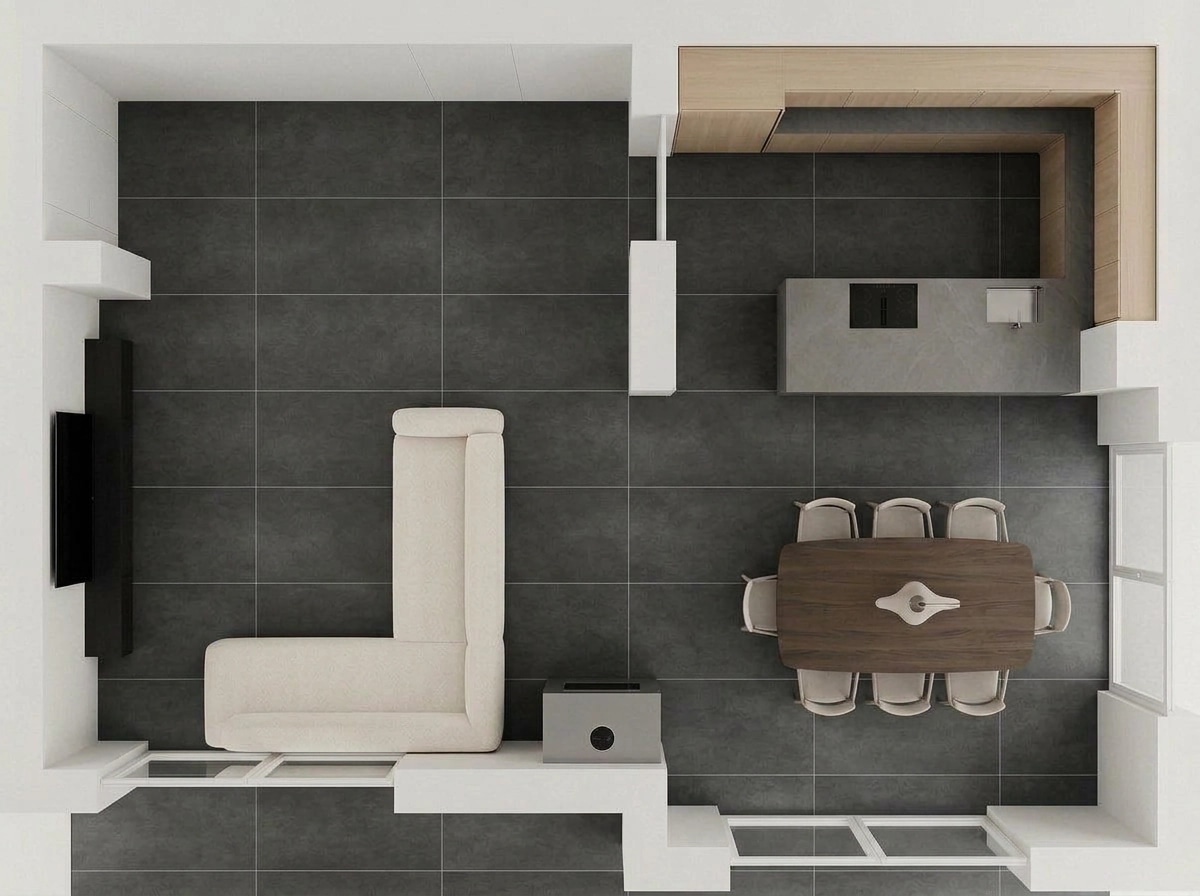 Interior design in Minimalism style — Living Room by GenRoom AI