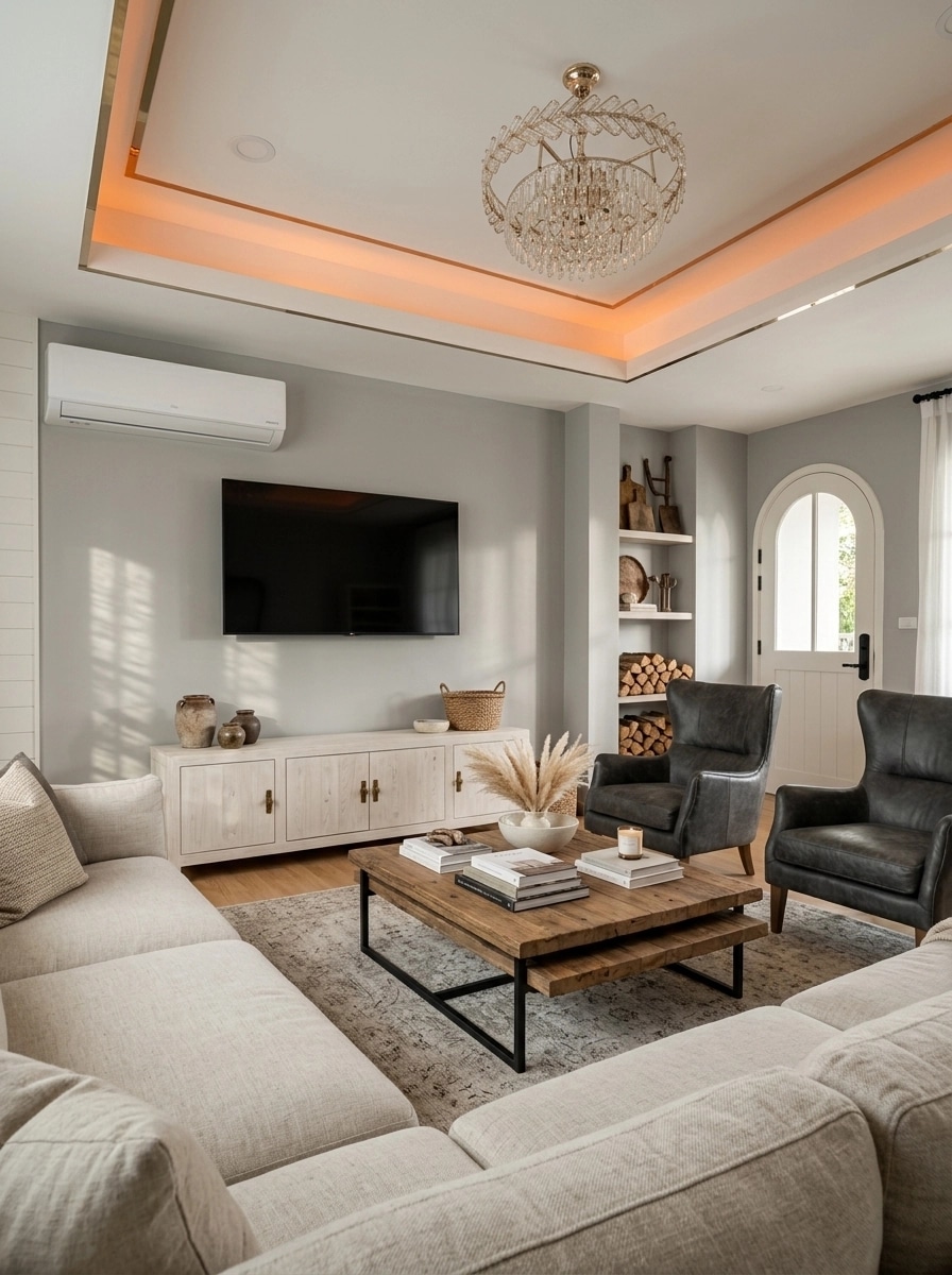 Modern Farmhouse Living Room design — interior photo by GenRoom AI