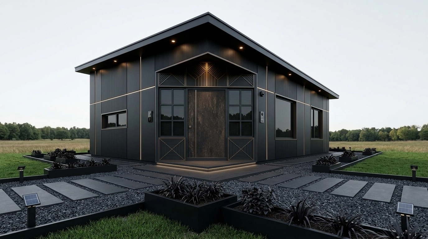 Facade design in Blacktec Facade style — Facade by GenRoom AI