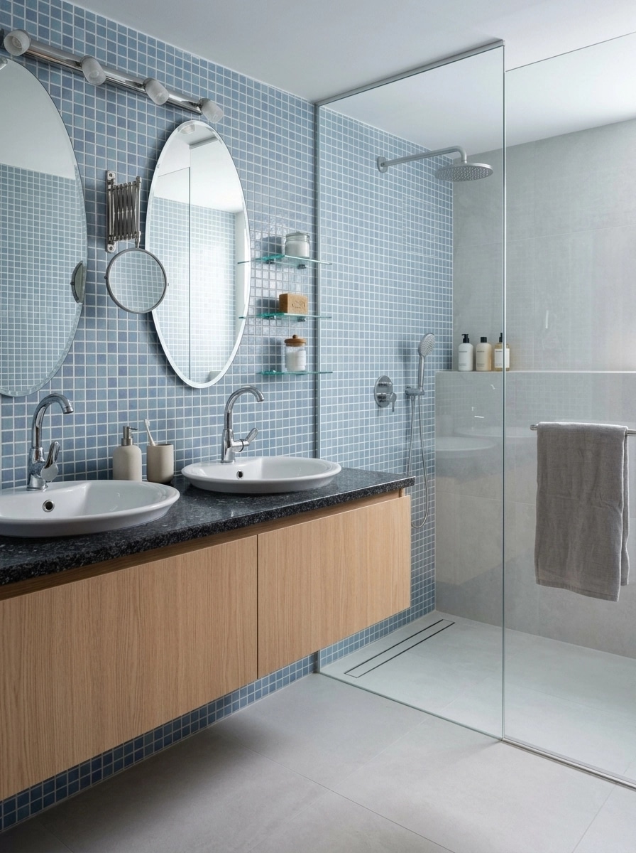 Bathroom interior in Minimalism style — photo by GenRoom AI