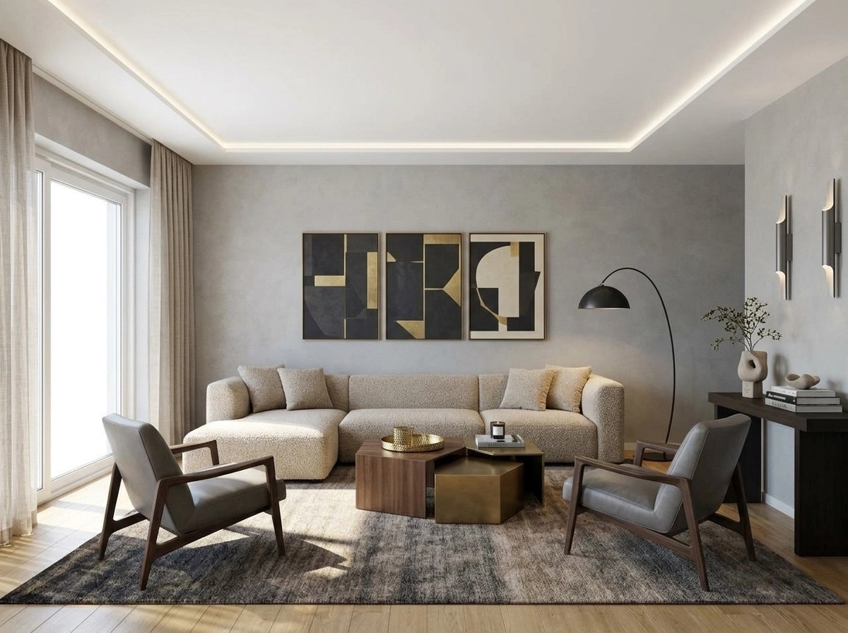 Interior design in Contemporary style — Living Room by GenRoom AI