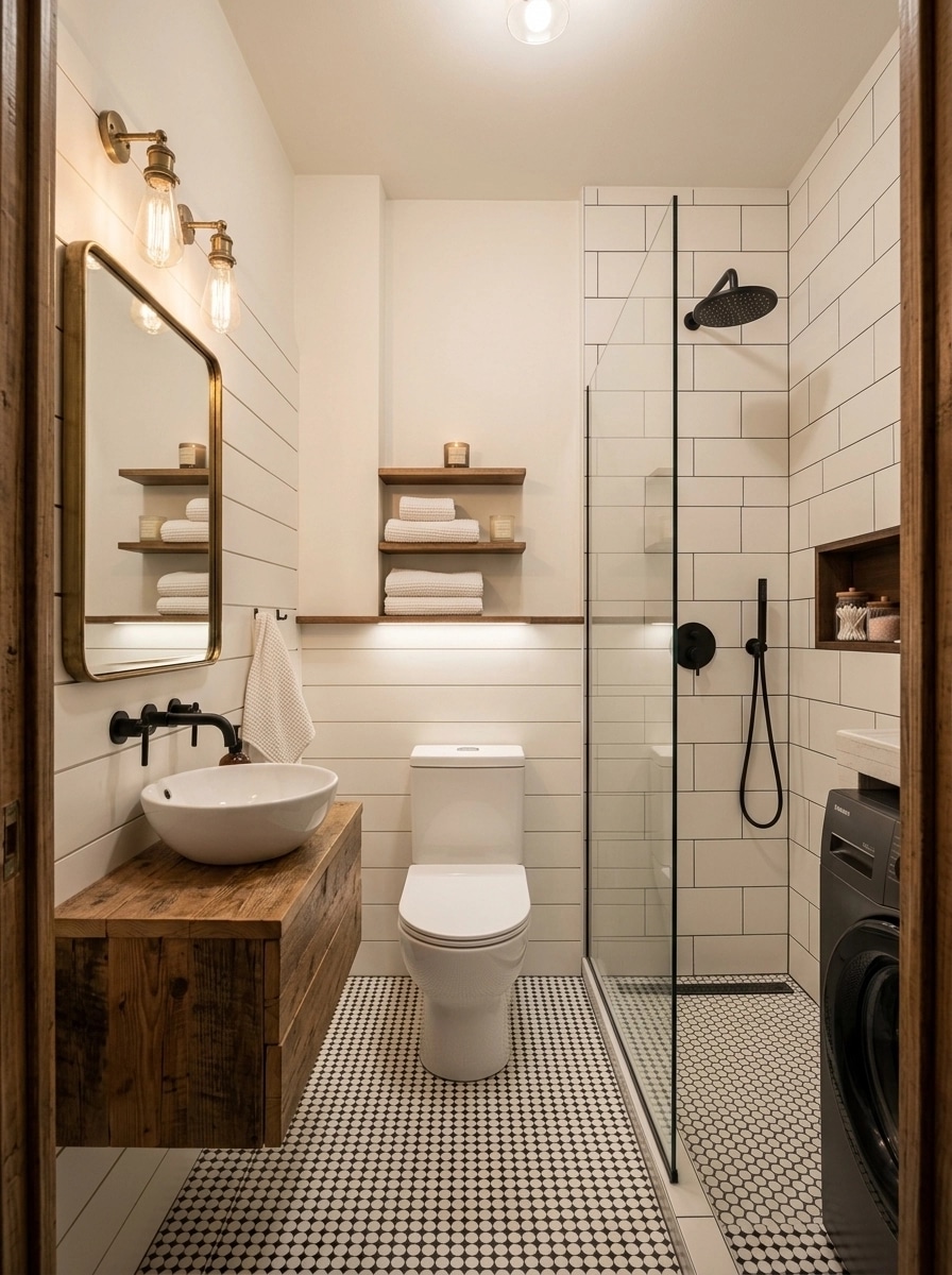 Interior design in Modern Farmhouse style — Bathroom by GenRoom AI