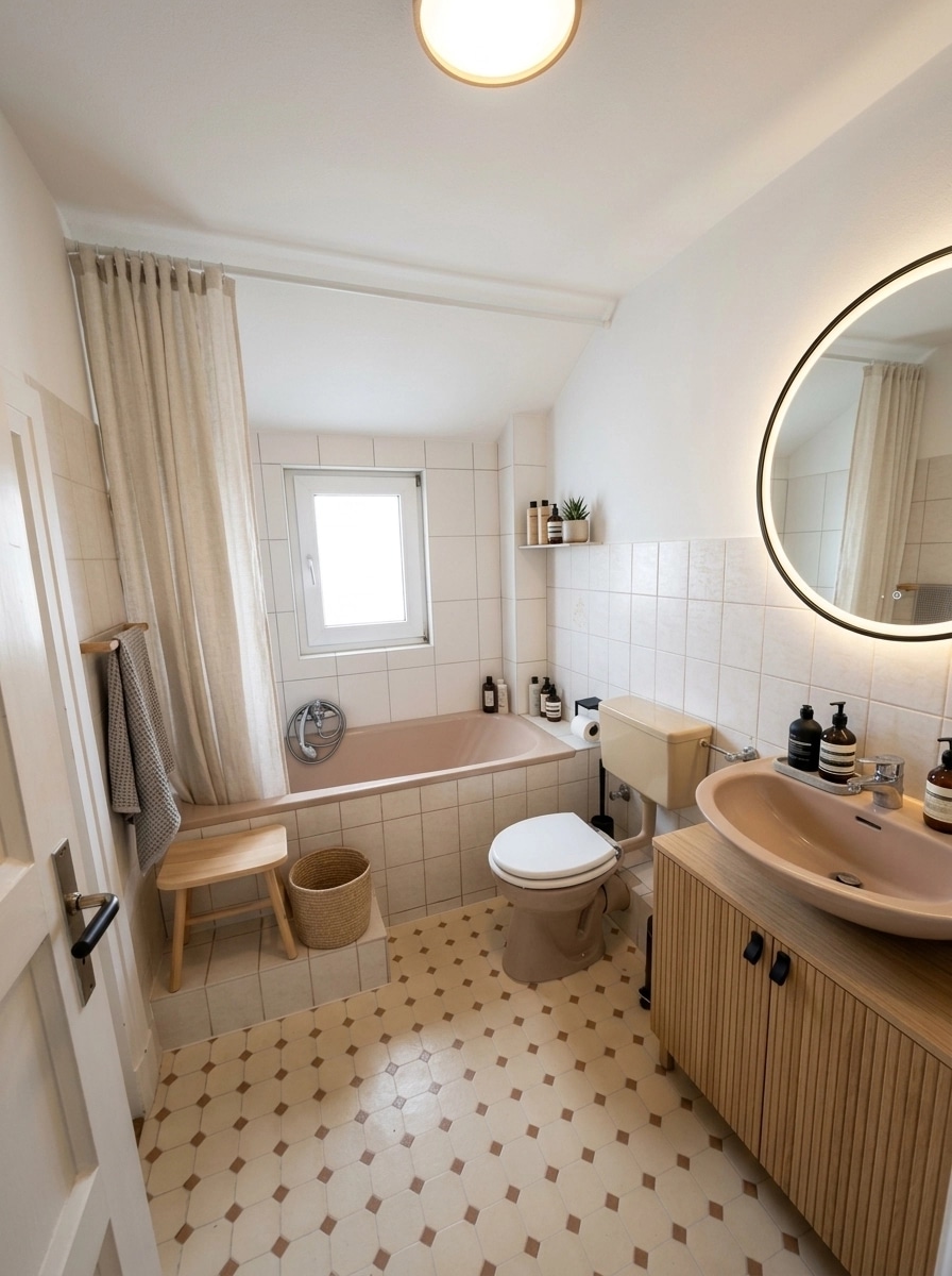 Bathroom interior in Scandinavian style — photo by GenRoom AI