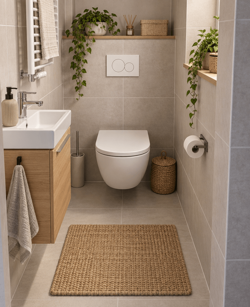 Bathroom interior in Scandinavian style — photo by GenRoom AI
