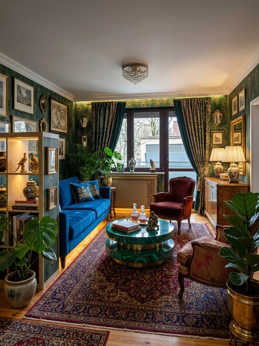 Maximalist Sala de Estar design — interior photo by GenRoom AI