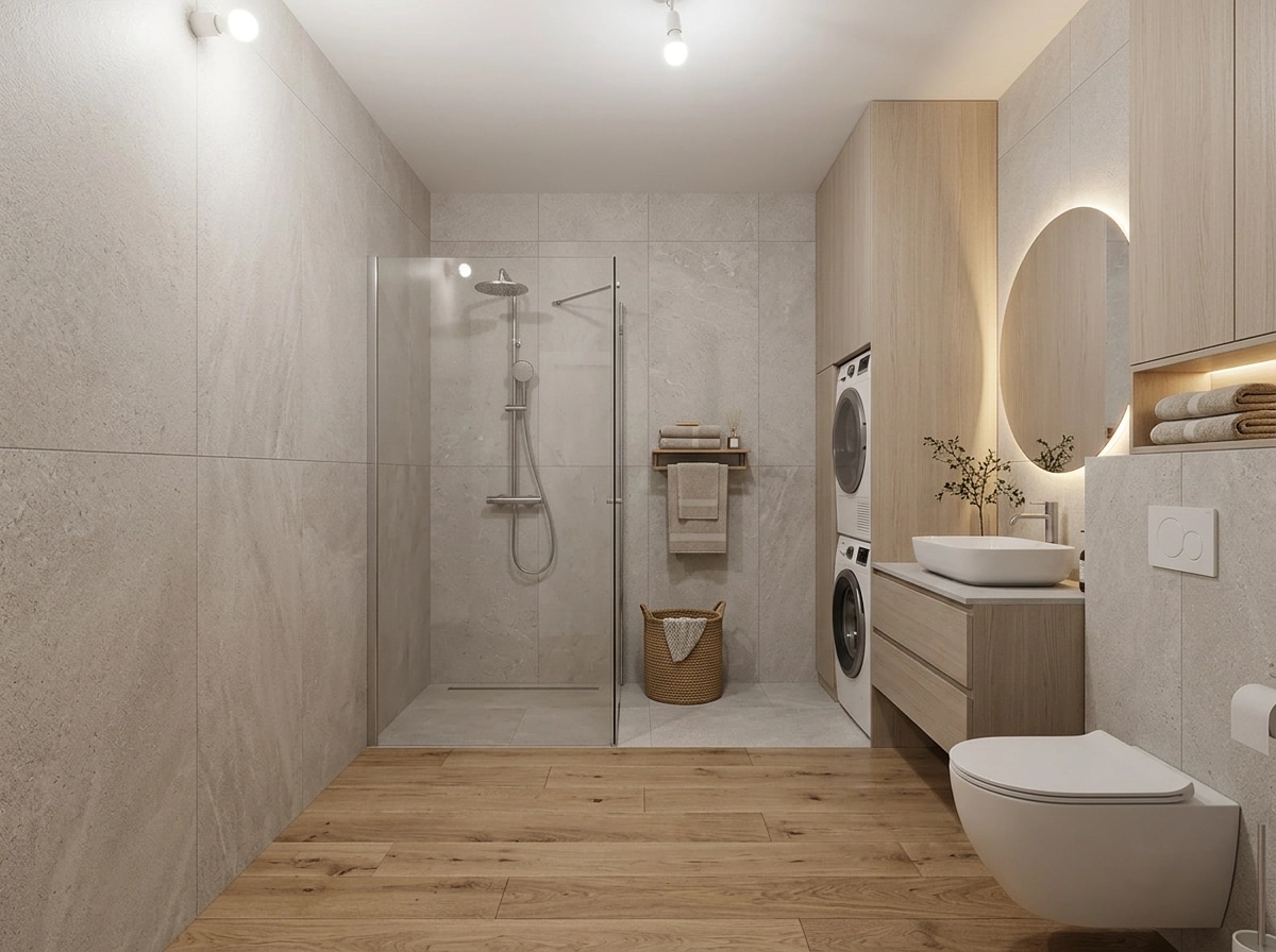Interior design in Scandinavian style — Bathroom by GenRoom AI