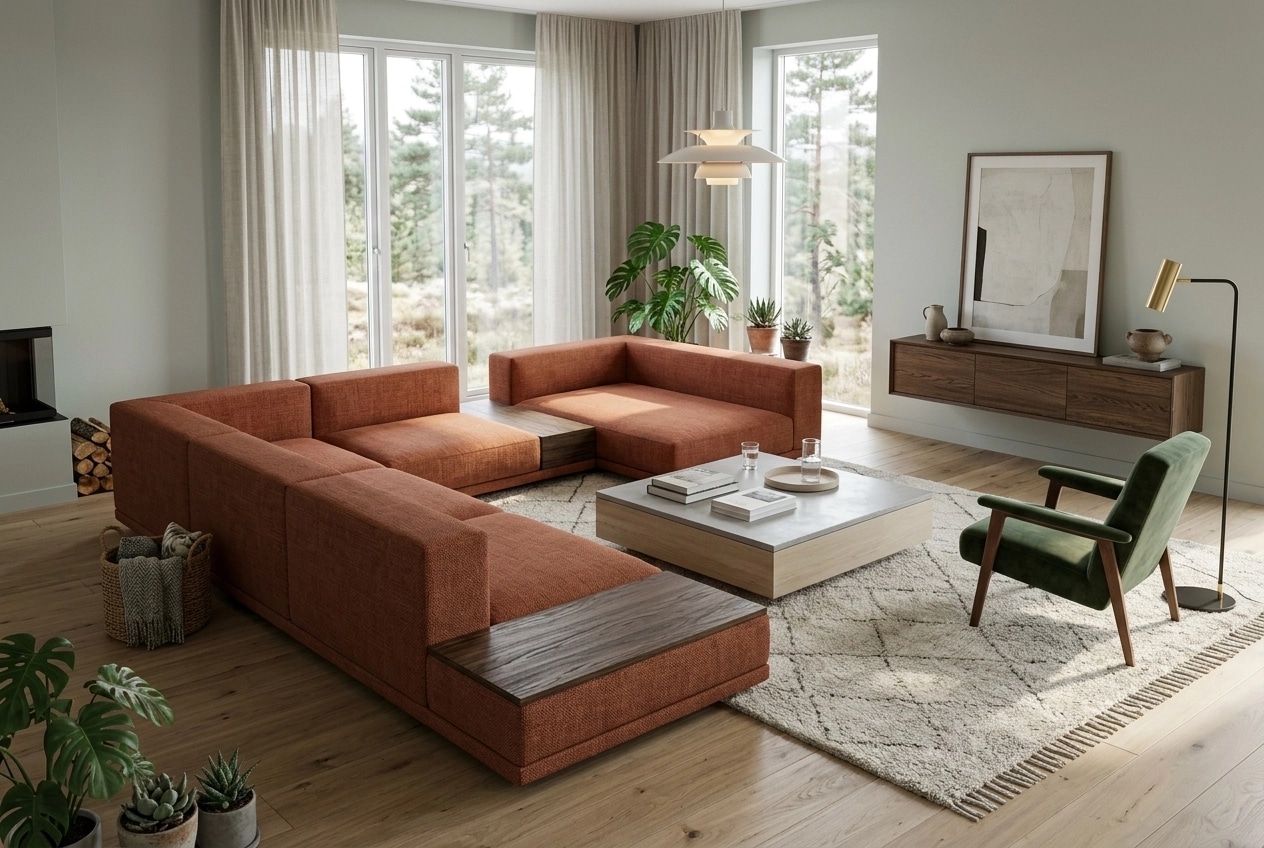 Interior design in Scandinavian style — Living Room by GenRoom AI