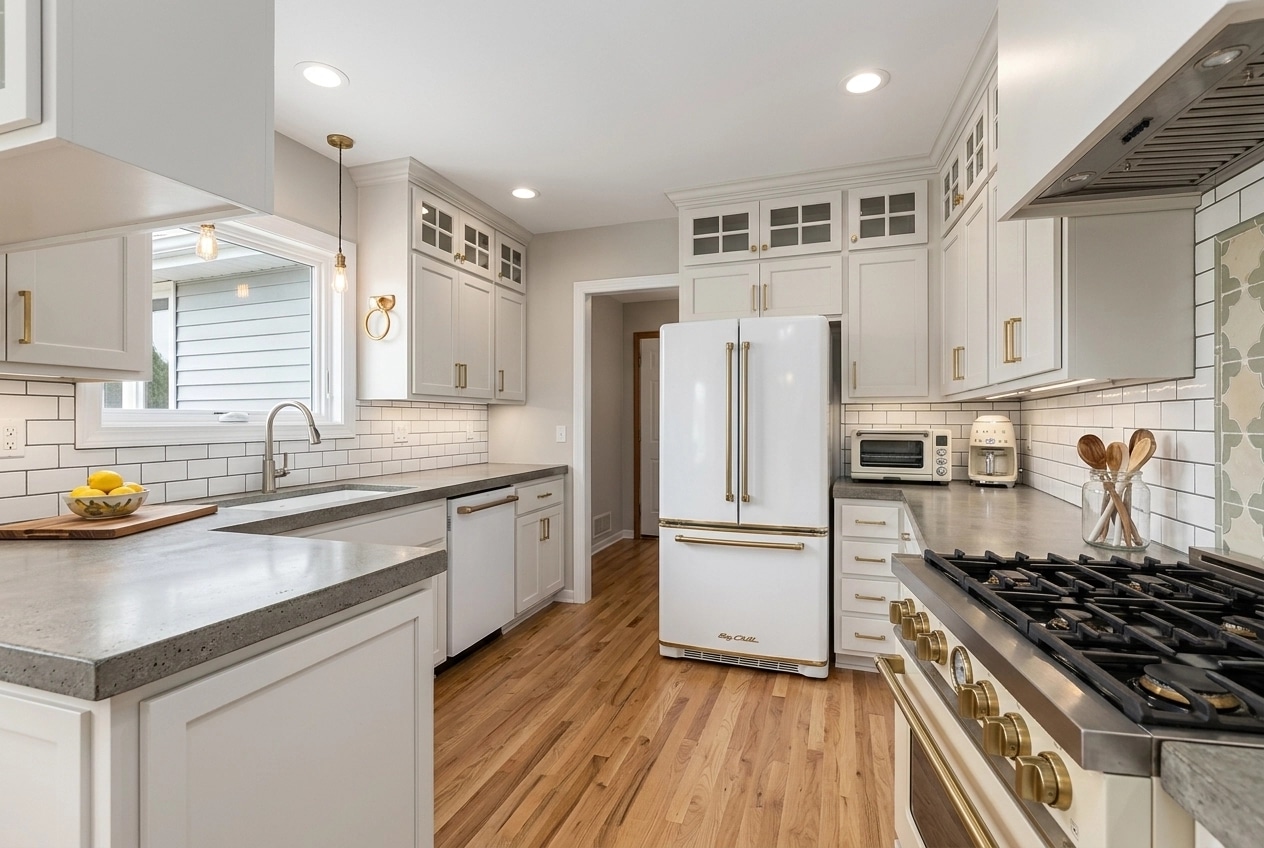 Kitchen interior in Modern Farmhouse style — photo by GenRoom AI