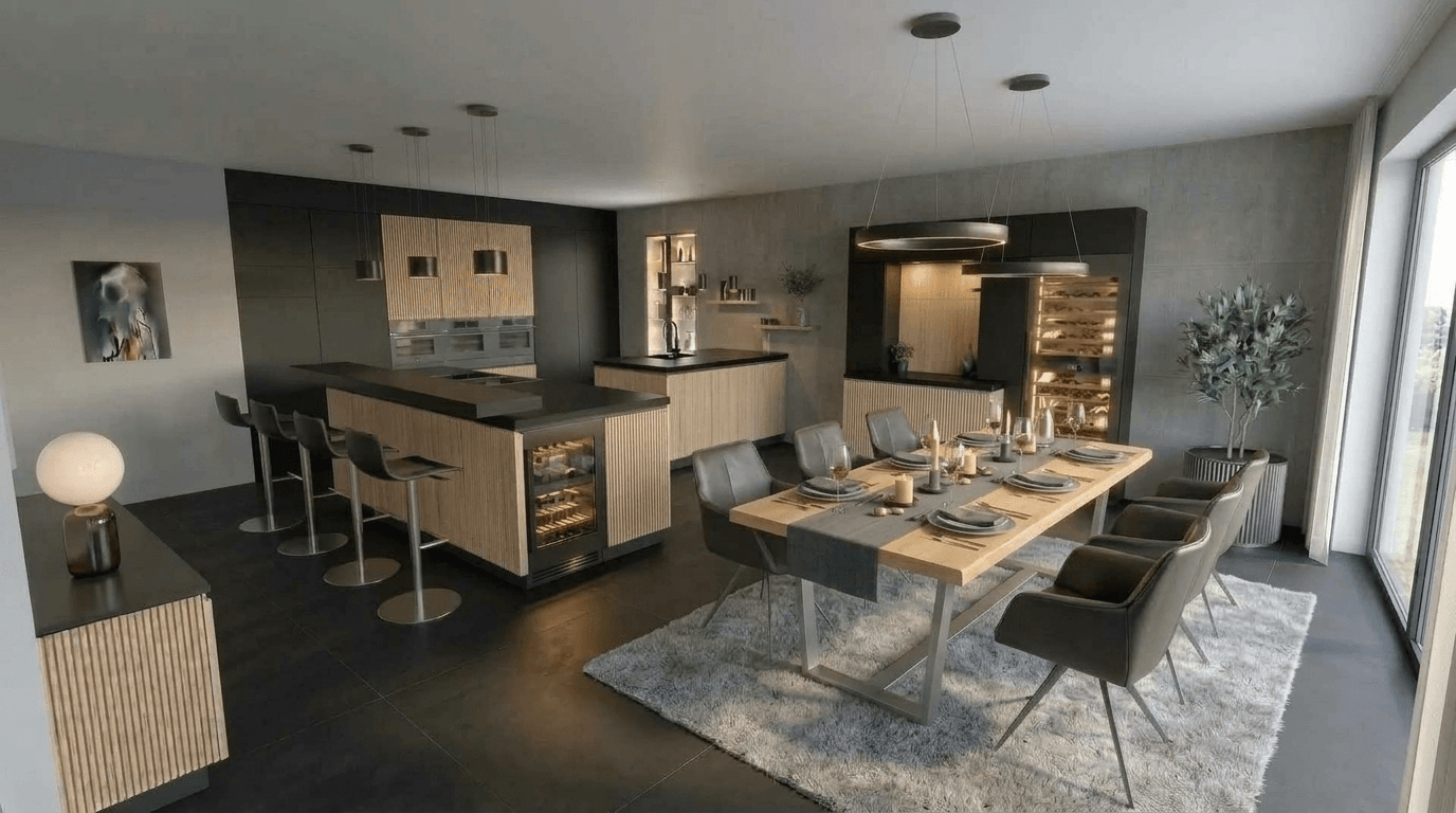 Kitchen interior in no_style style — photo by GenRoom AI