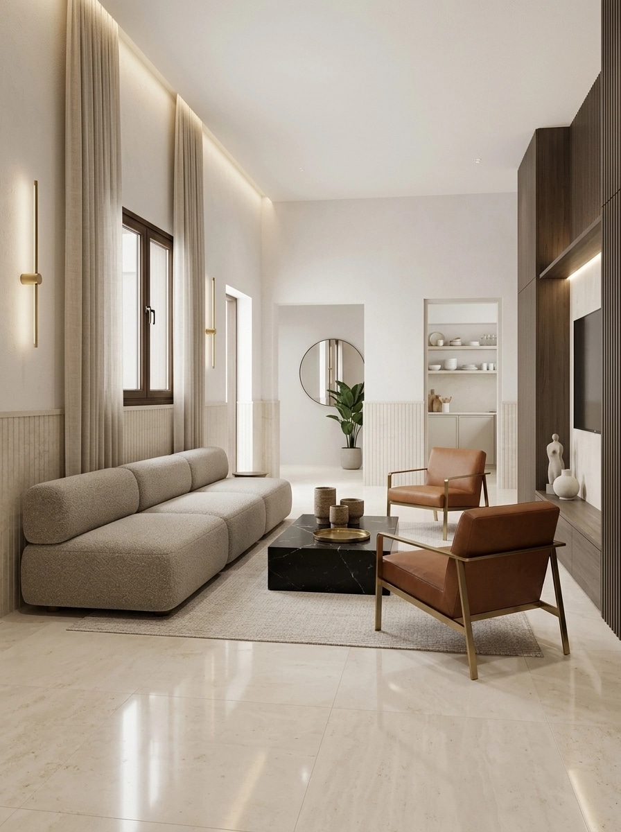 Minimalism Living Room design — interior photo by GenRoom AI