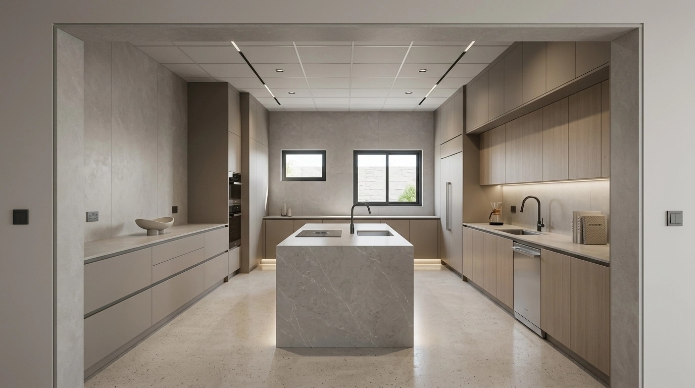 Minimalism Kitchen design — interior photo by GenRoom AI