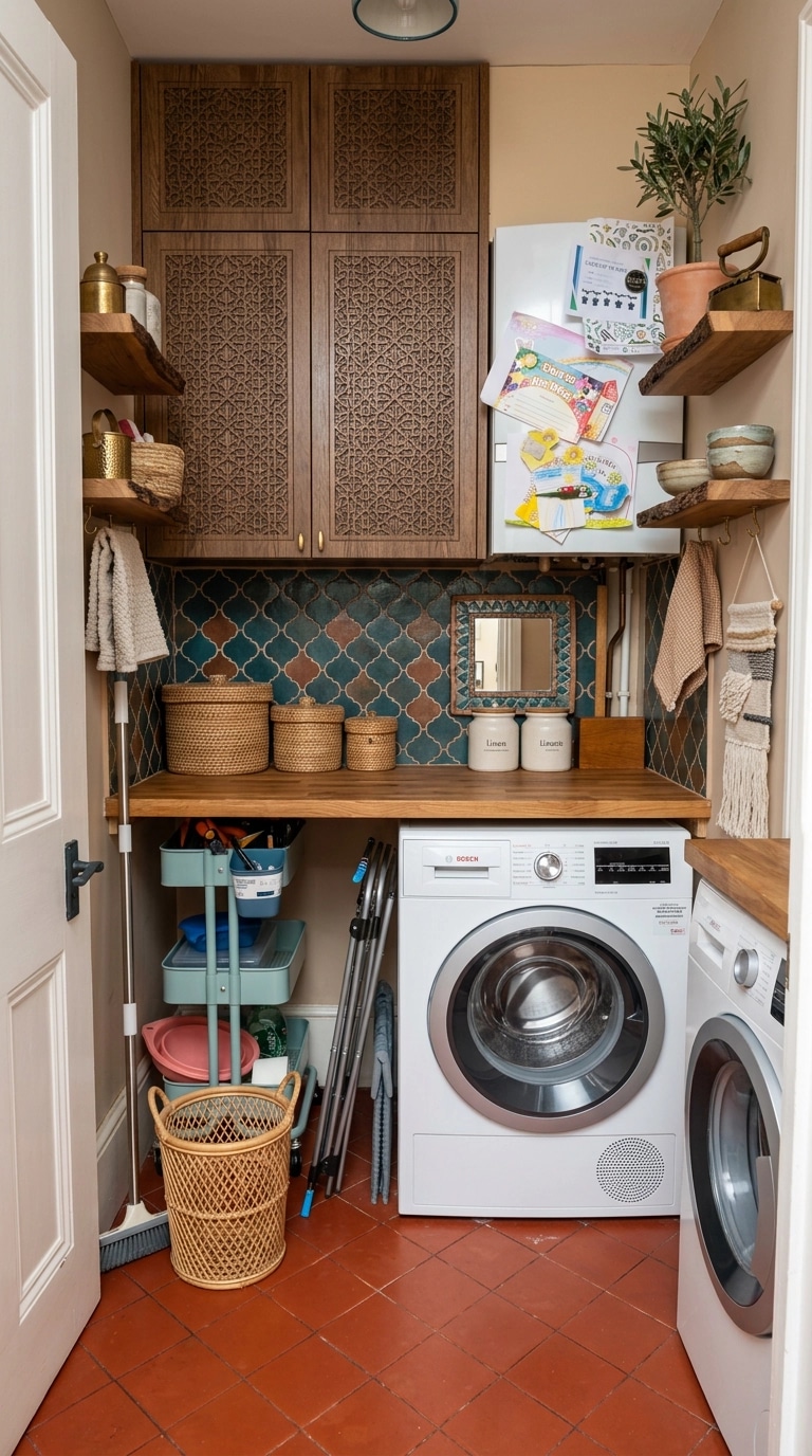 Interior design in Bohemian style — laundry by GenRoom AI