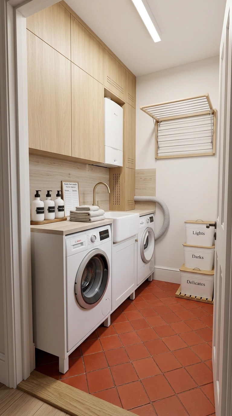 Interior design in Scandinavian style — laundry by GenRoom AI