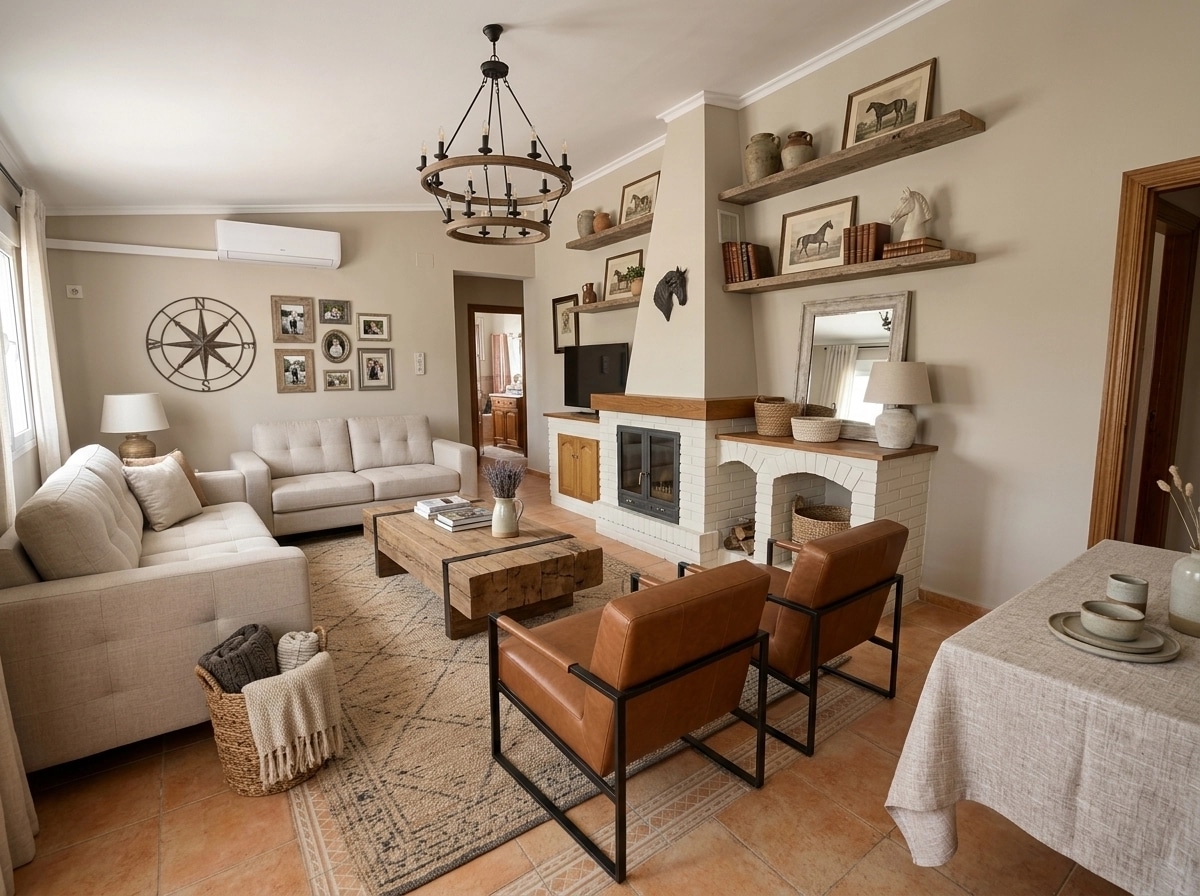 Modern Farmhouse Living Room design — interior photo by GenRoom AI