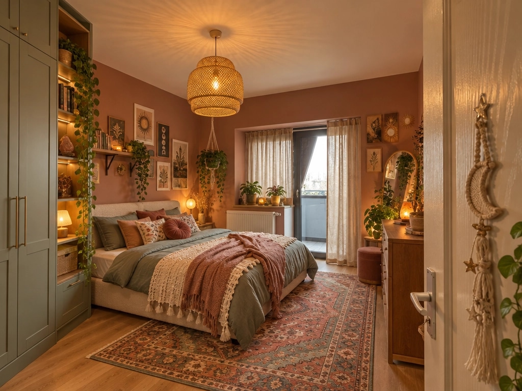 Interior design in Bohemian style — Bedroom by GenRoom AI