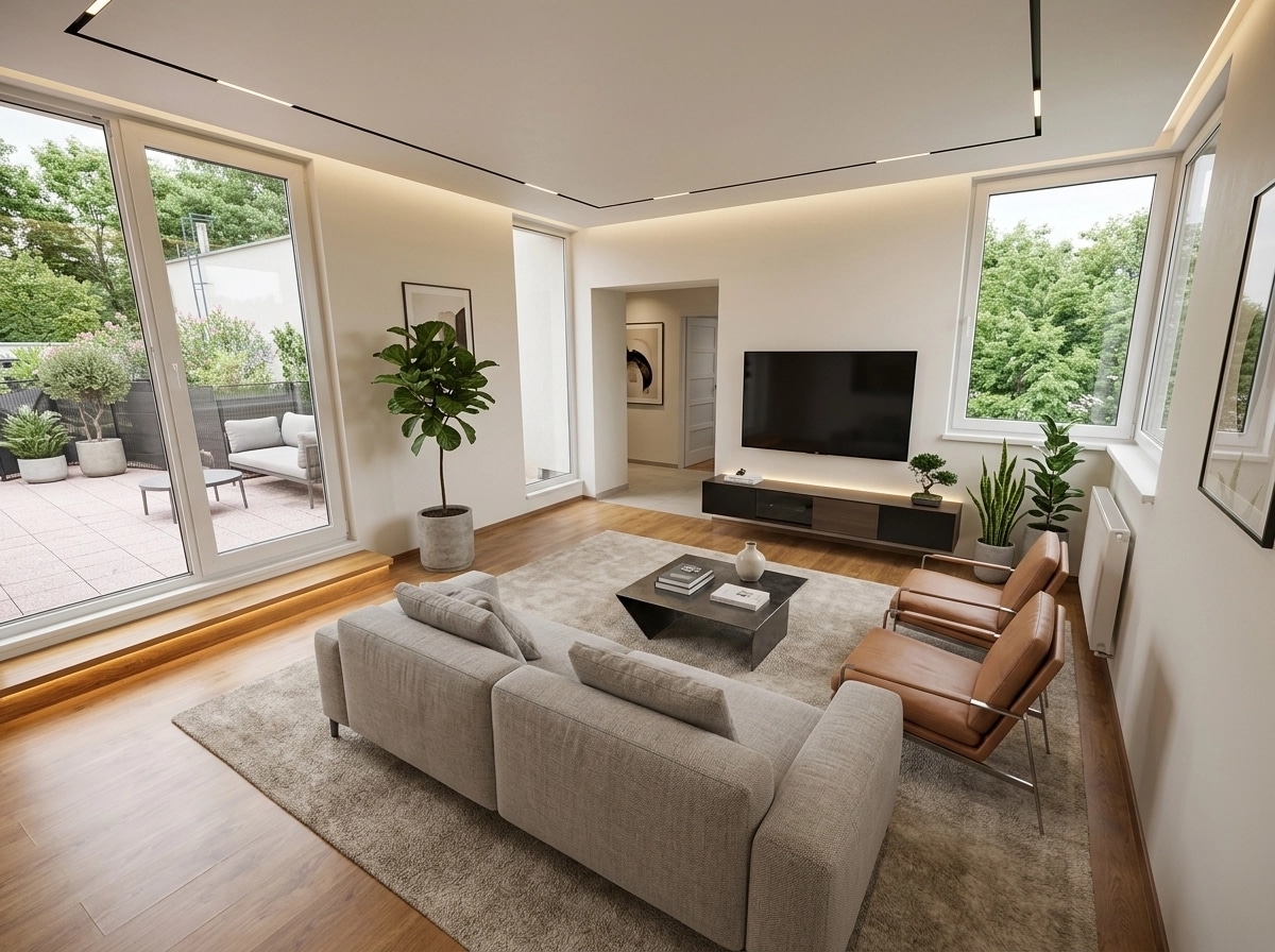 Interior design in Minimalism style — Living Room by GenRoom AI