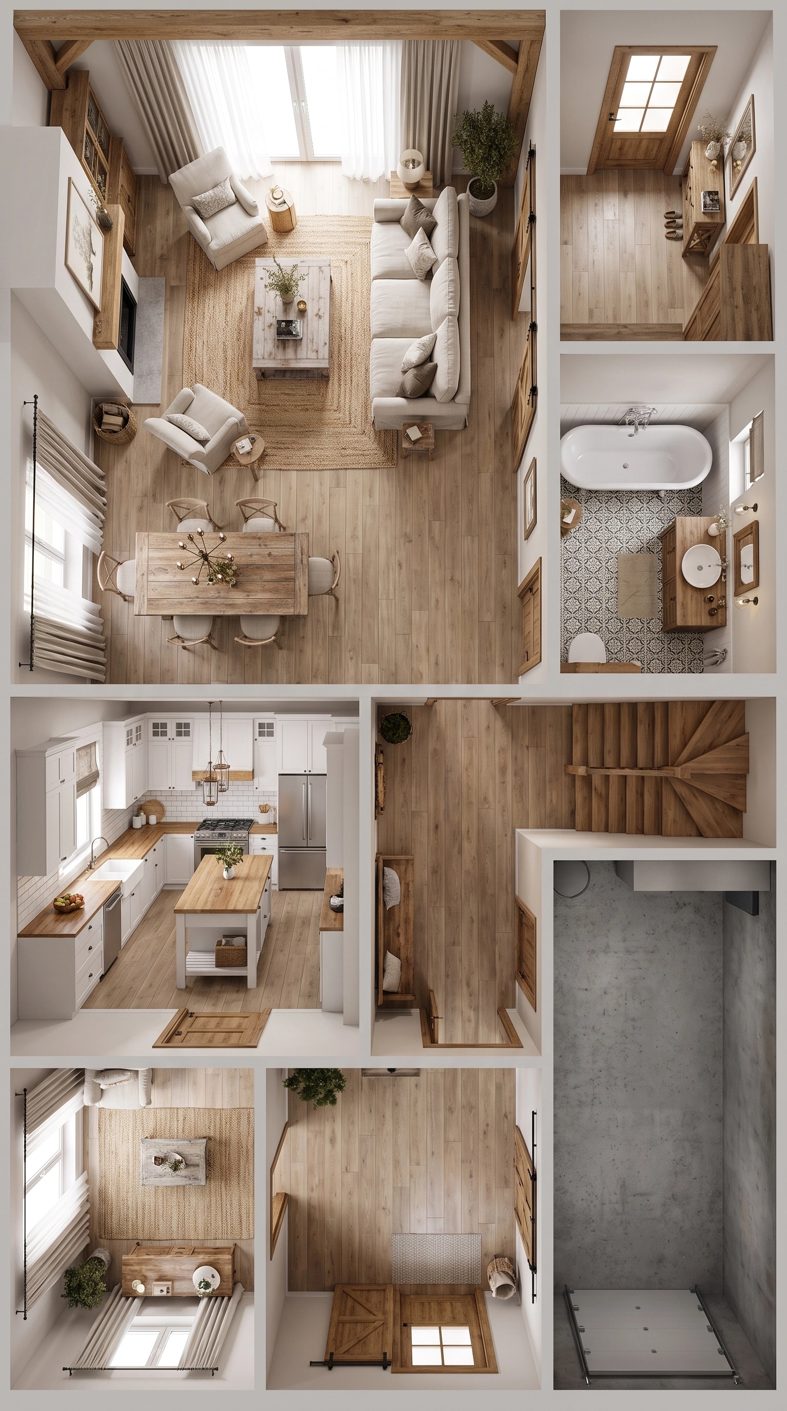 Modern Farmhouse Living Room design — interior photo by GenRoom AI