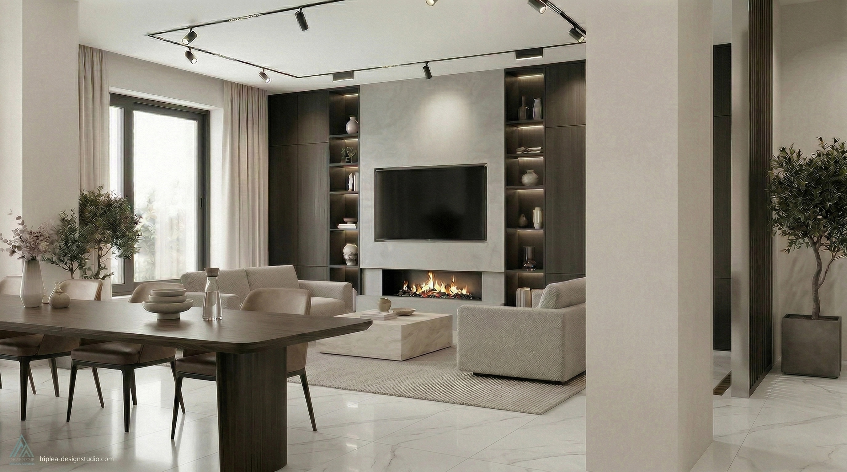 Interior design in Minimalism style — Living Room by GenRoom AI