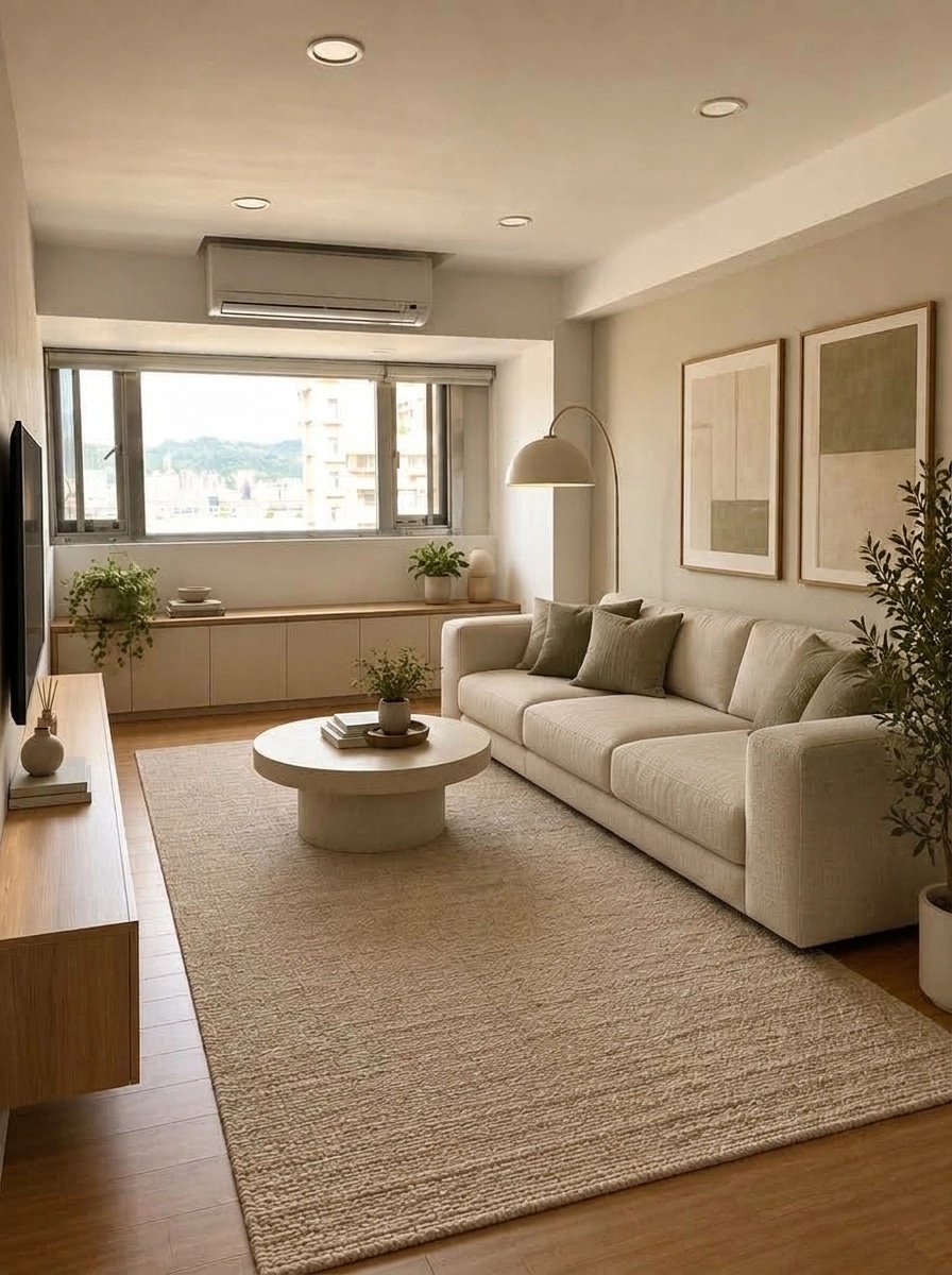 Interior design in Minimalism style — Living Room by GenRoom AI