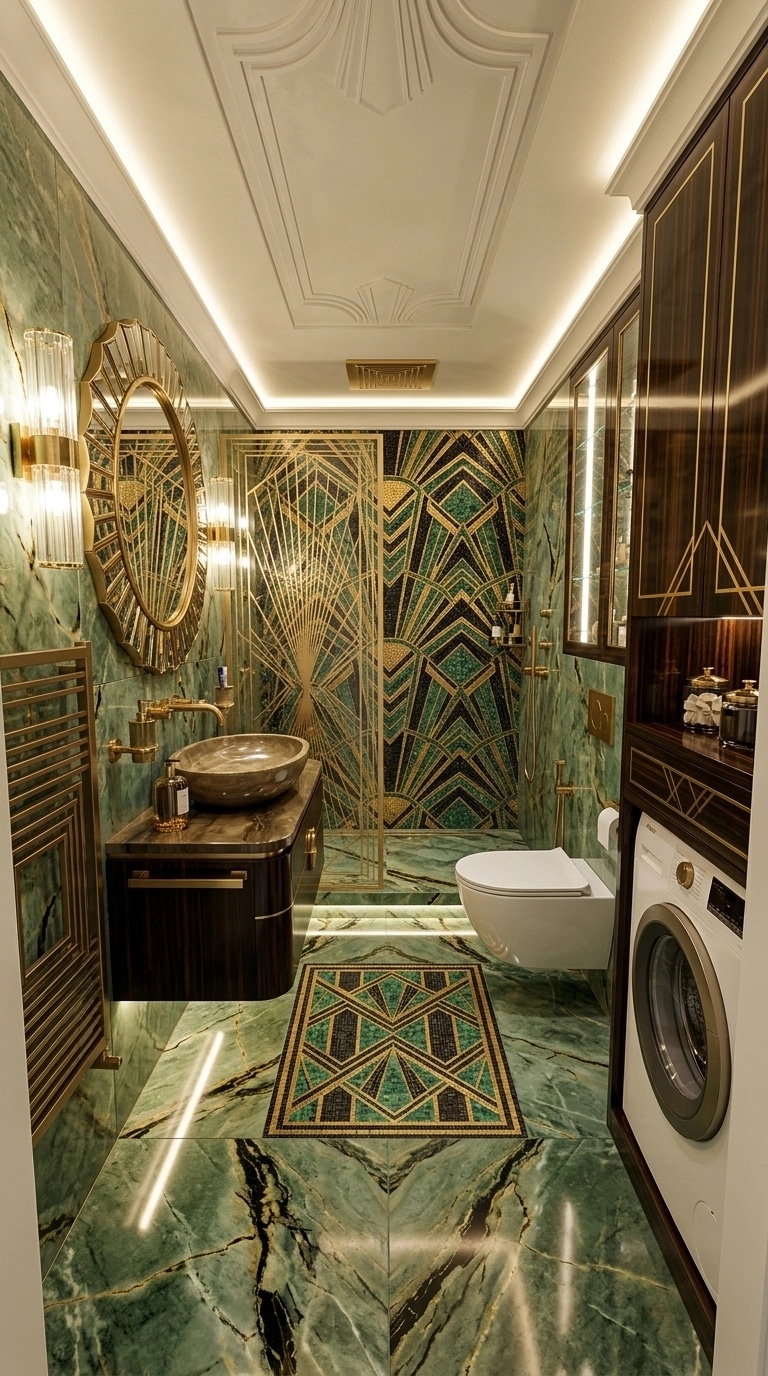 Art Deco Bathroom design — interior photo by GenRoom AI