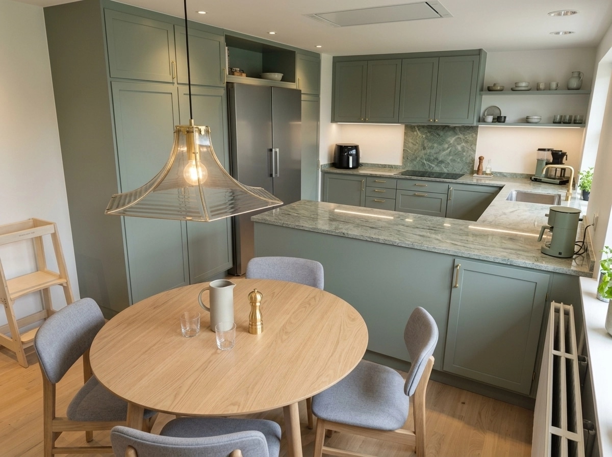 Kitchen interior in Scandinavian style — photo by GenRoom AI