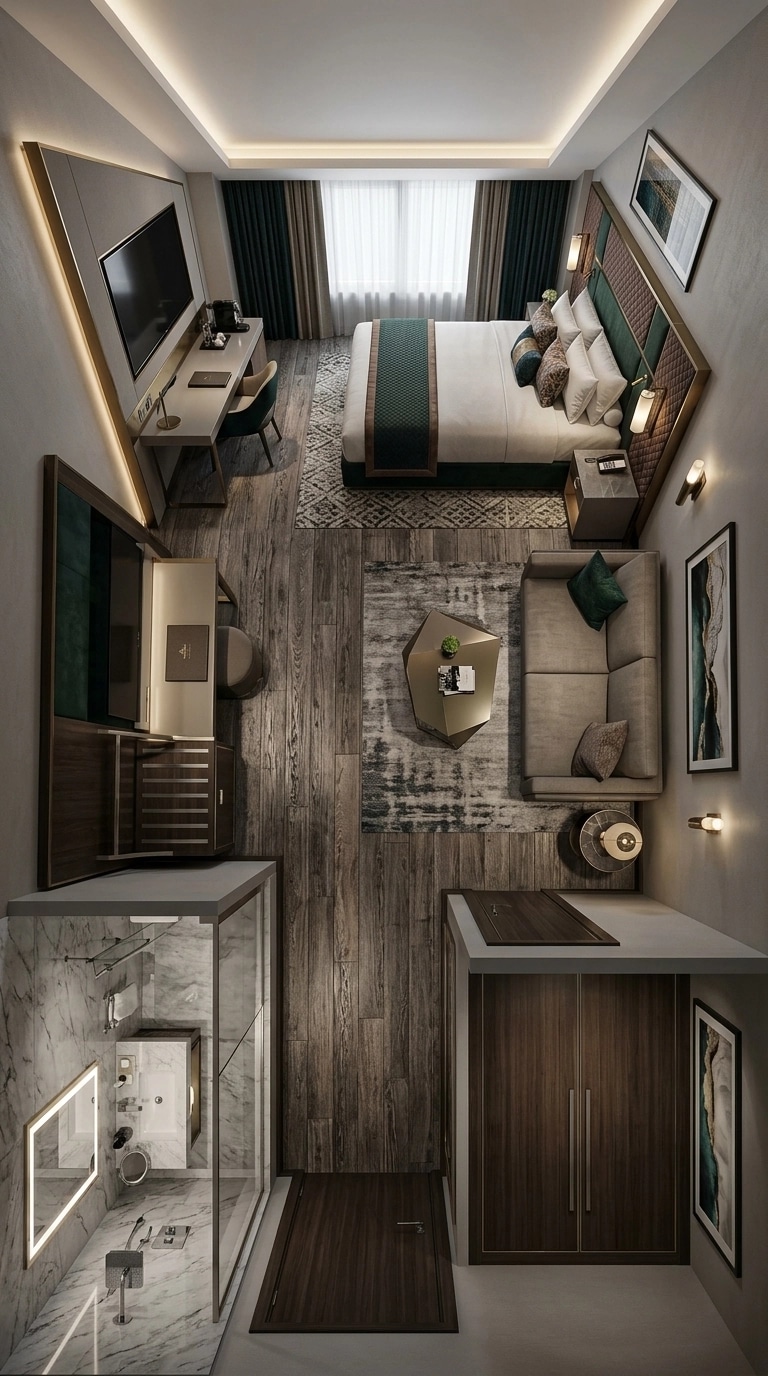 Interior design in Contemporary style — hotel_room by GenRoom AI