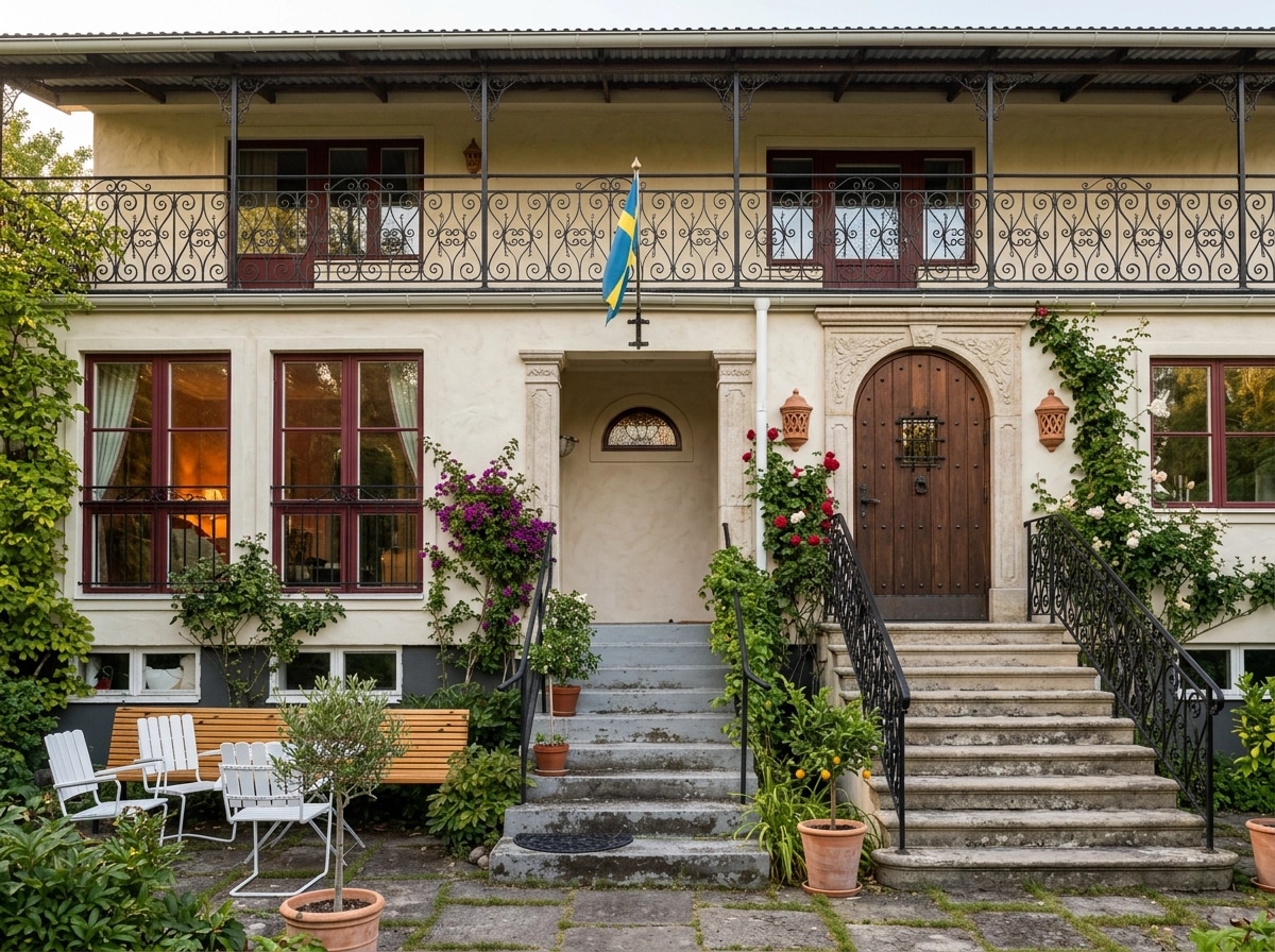 Facade design in Mediterranean Facade style — photo by GenRoom AI