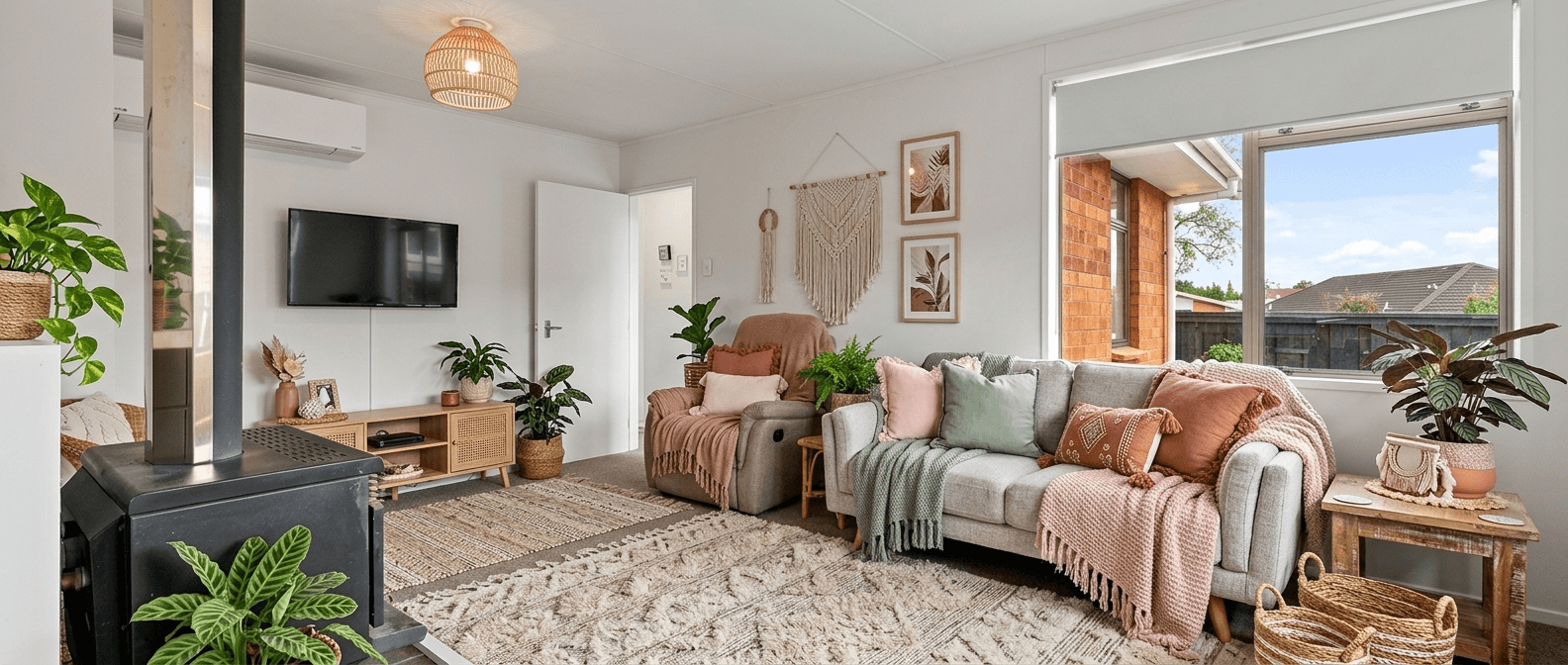 Design de interiores em estilo Bohemian — Sala de Estar por GenRoom AI
