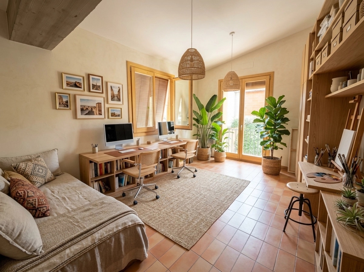 Interior design in Mediterranean style — studio by GenRoom AI