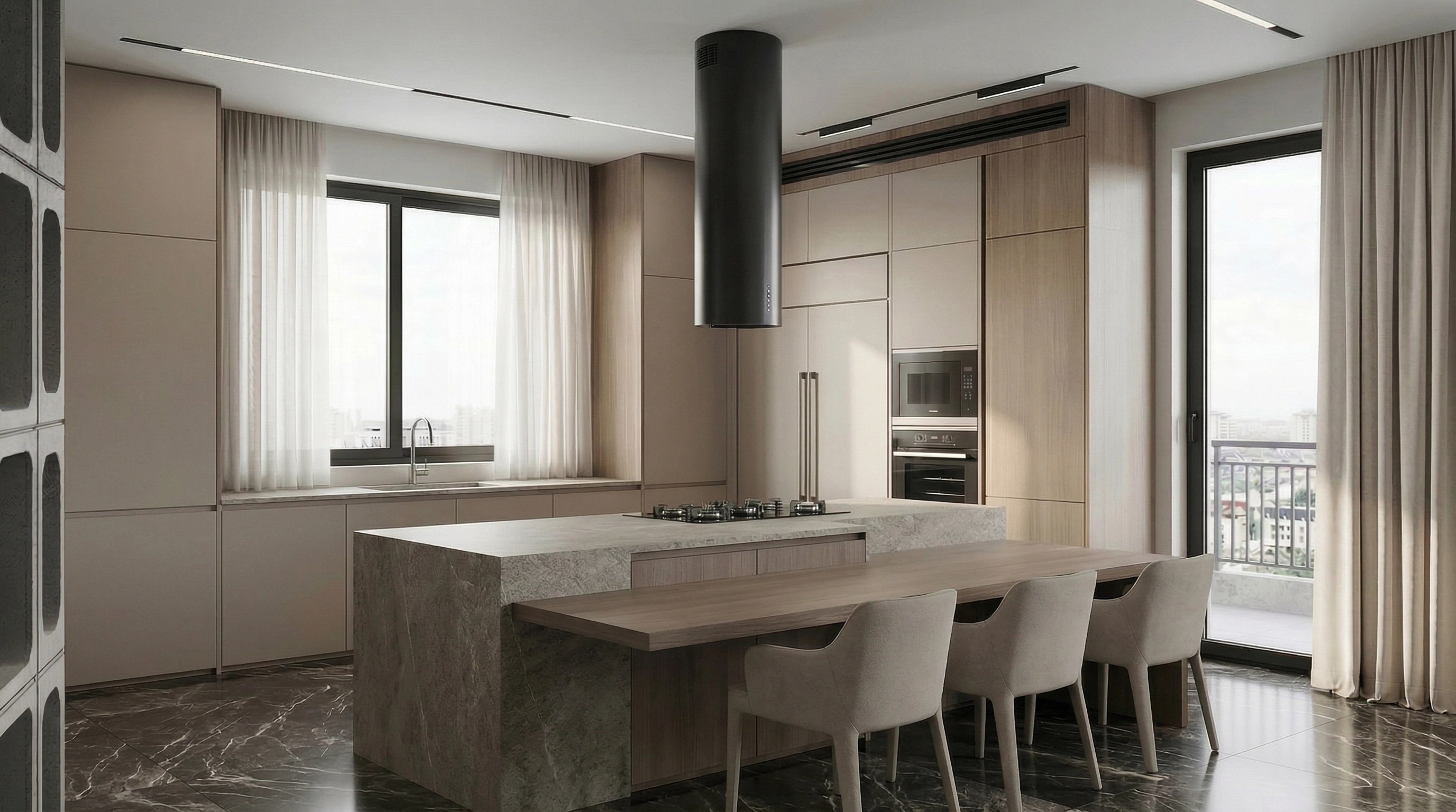 Minimalism Kitchen design — interior photo by GenRoom AI