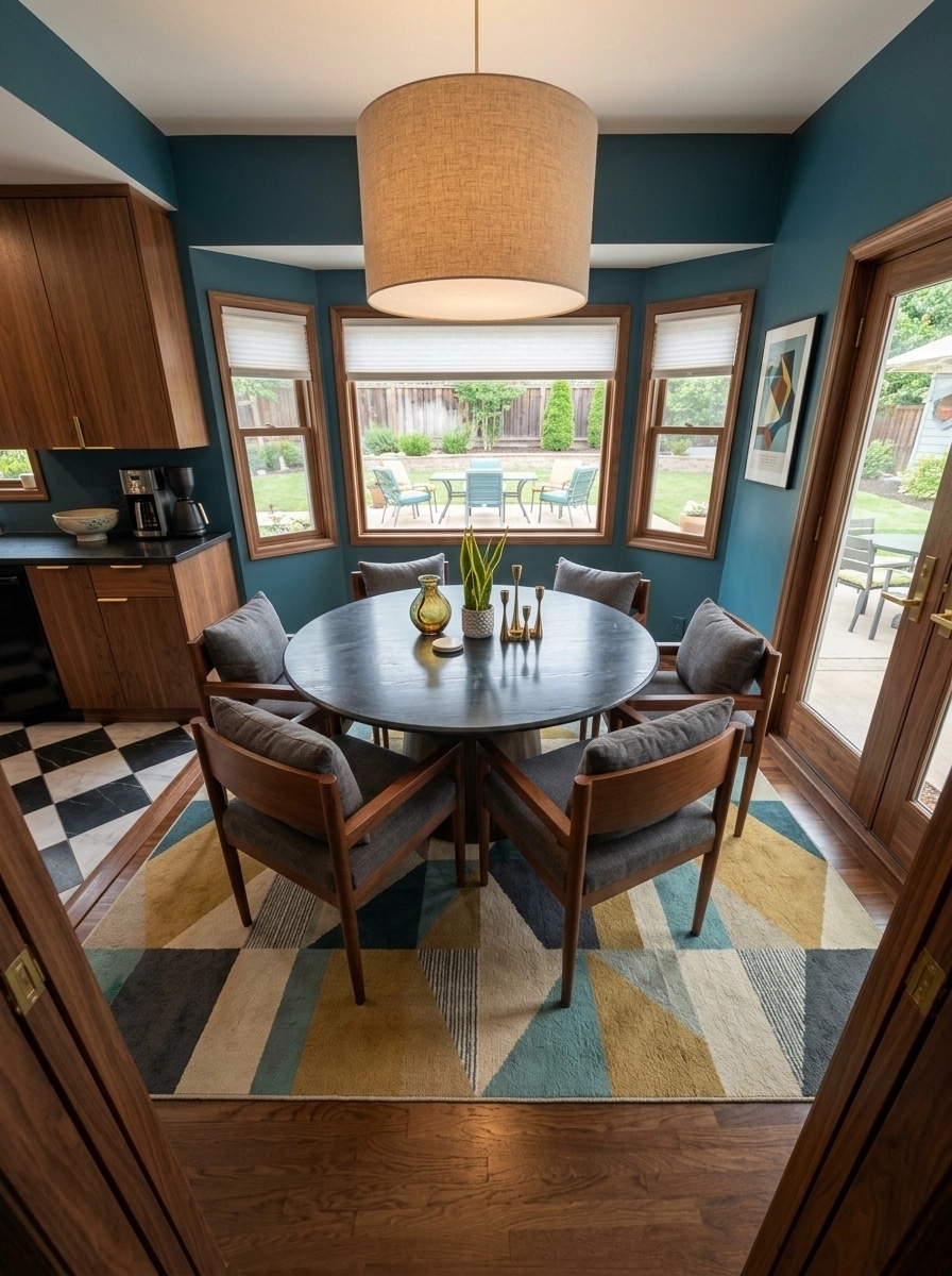 Design d'intérieur en style Mid-Century Modern — dining_room par GenRoom AI