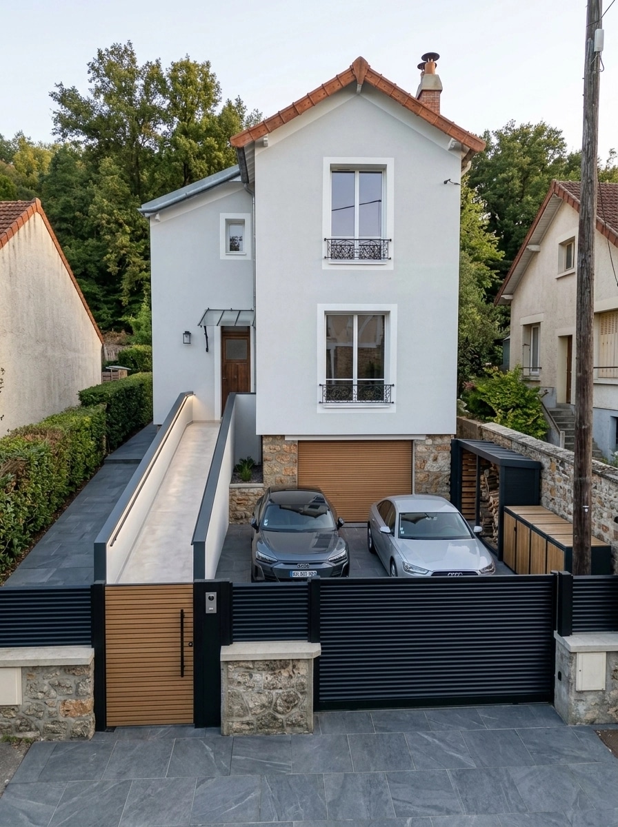 Design de façade en style Contemporary Facade — Façade par GenRoom AI