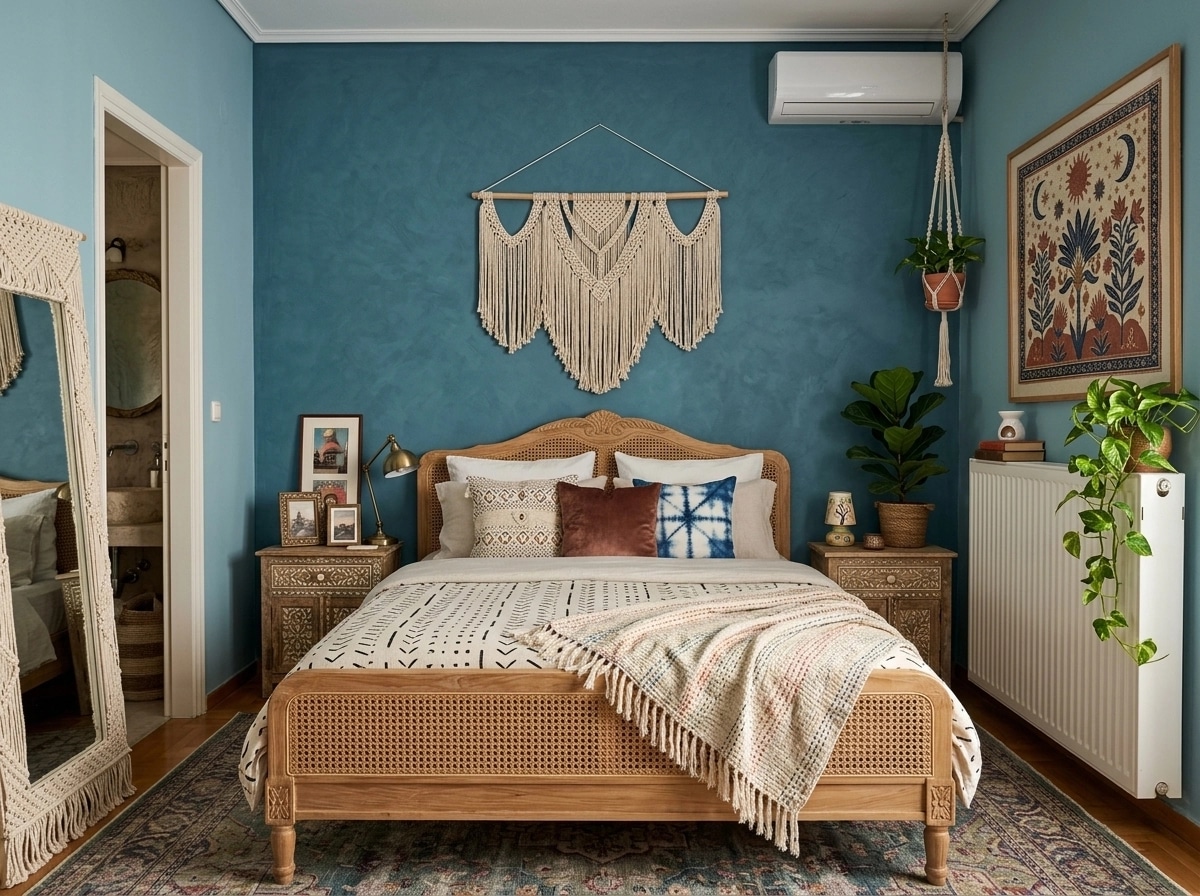 Bohemian Bedroom design — interior photo by GenRoom AI